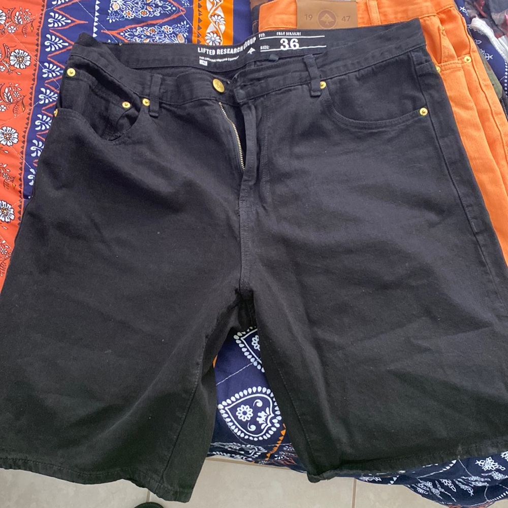 LRG black jeans shorts. Great condition. No fade.